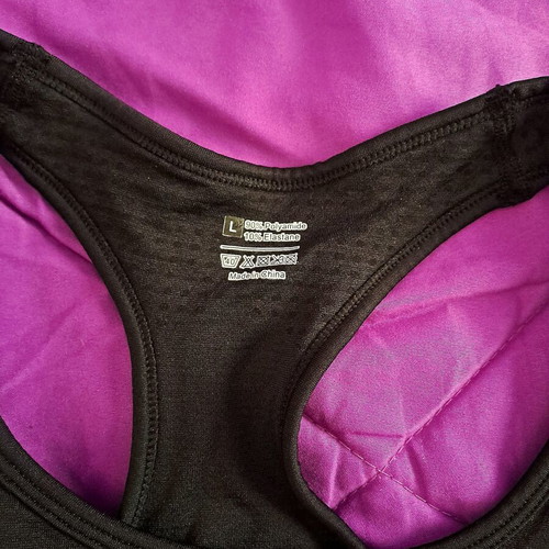 Shein black sports bra new, size L