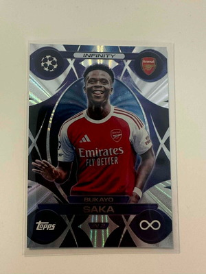 Topps Match Attax 2025 2026 Infinity Bukayo Saka Arsenal UCL Foil Card new
