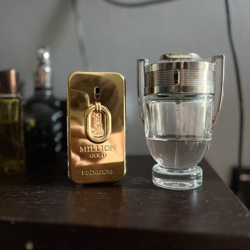 Paco Rabanne Invictus 35ml and 1 Million Gold 25ml men's perfumes