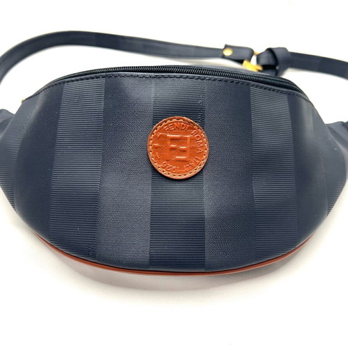 Fendi classic striped vintage belt bag used, gray