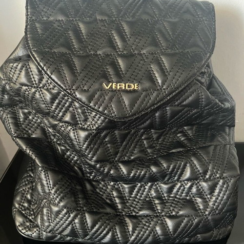 Modern Embossed Verde Backpack New, Black
