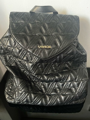 Modern Embossed Verde Backpack New, Black