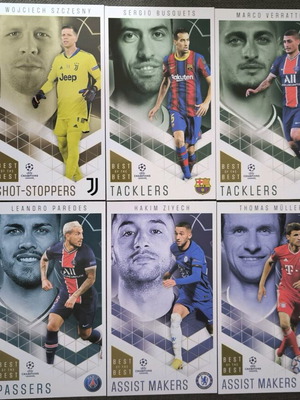 Κάρτες topps Champions League 2020-21 σαν καινούργιες, σετ 58 μεγάλου μεγέθους