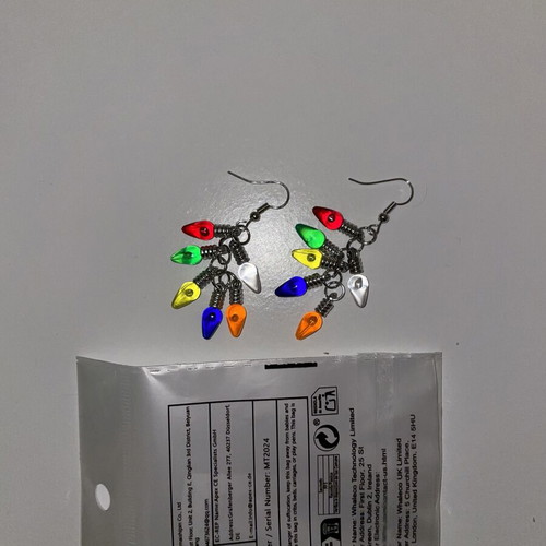 Christmas Light Earrings Stranger Things Style New