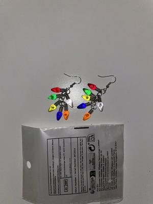 Christmas Light Earrings Stranger Things Style New