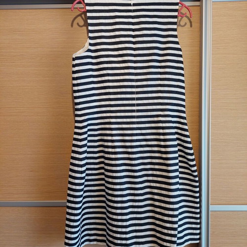 Striped dress used, size 48, black and white, Spell