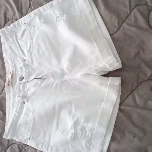 Pink Woman white denim shorts size 38 like new