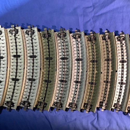 Marklin 5100 rails used, set of 10 curved pieces