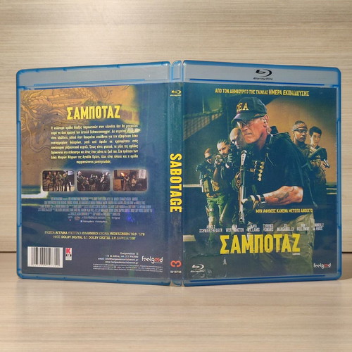 Sabotage Blu-Ray used with Greek subtitles