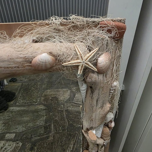 Mirror decorated with seashells like new