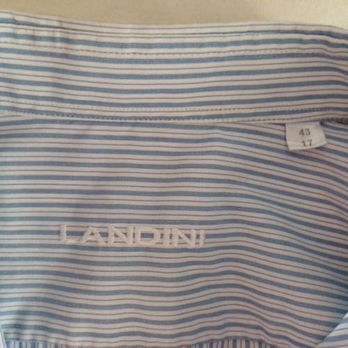 Men's striped shirt used, long sleeve, cotton, size 43/17