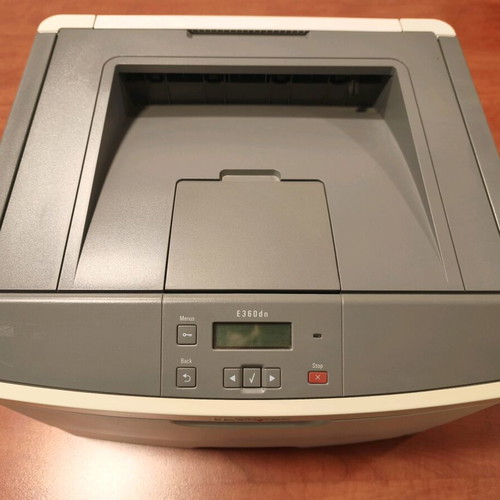Lexmark E360dn laser printer with paper feed issue, suitable for parts
