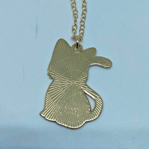 Sailor Moon Artemis White Cat Necklace with Gold Chain like new