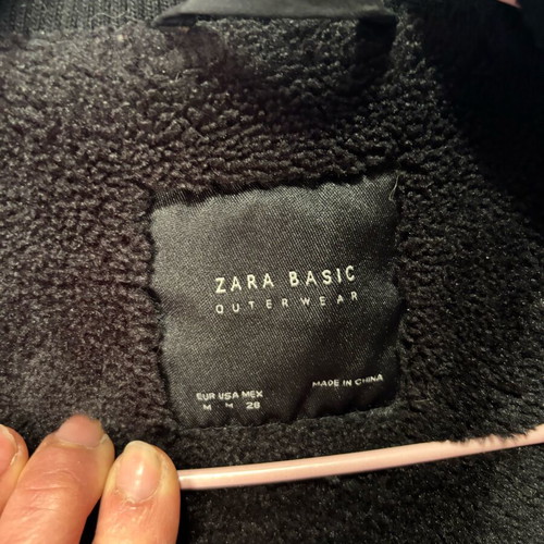 Zara jacket used, black, size M with small tear