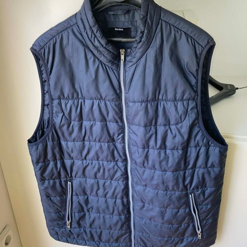 Berska Men's Sleeveless Jacket used No XL,L navy blue
