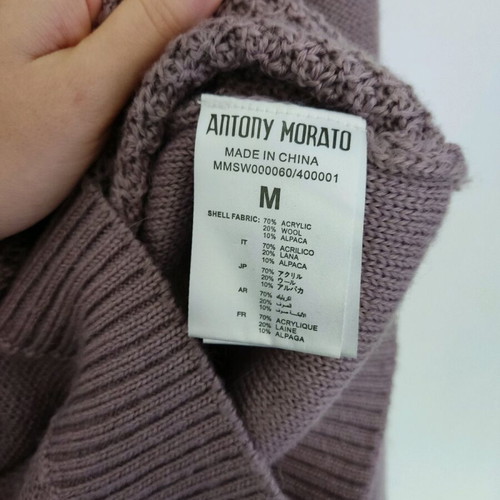 Antony Morato purple knitted sweater M used, wool blend with alpaca