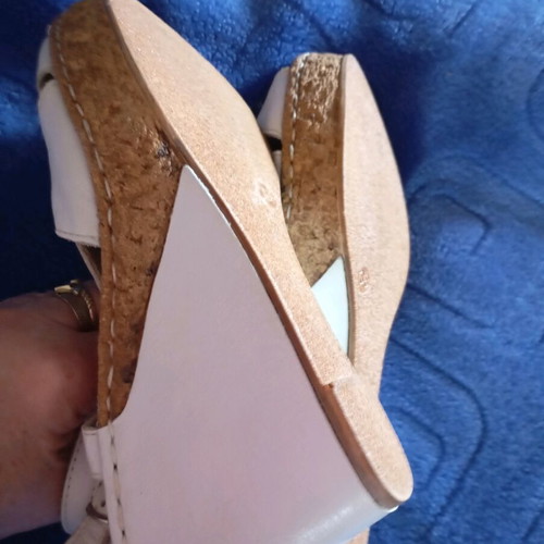 Atema summer platforms size 38, new, white leather
