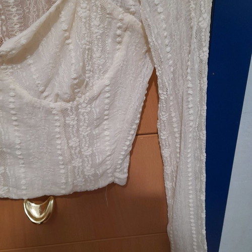 Stradivarius lace blouse beige color size M new