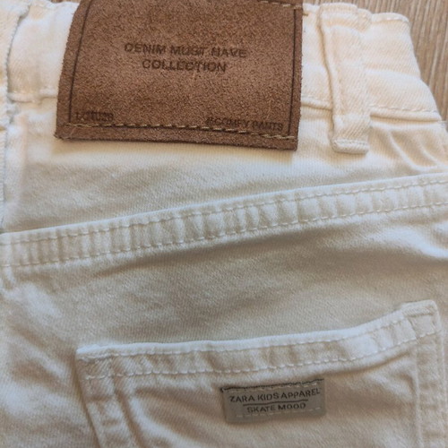 Zara boys' denim pants used, white, 6 years, 116 cm