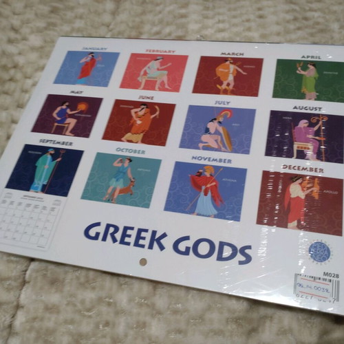 2026 Wall Calendar with Greek Gods Theme, new