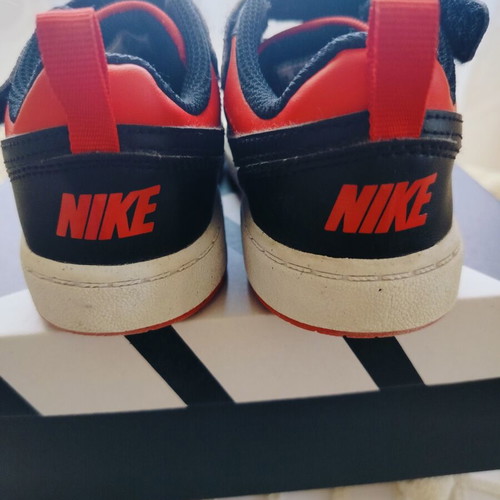Nike athletic shoes size 27 like new, black and red