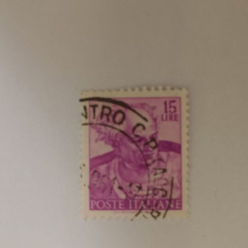 Italian Stamp 15 Lire like new, collectible