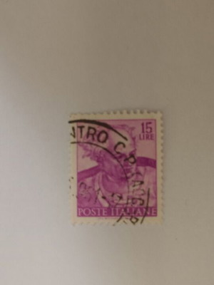 Italian Stamp 15 Lire like new, collectible