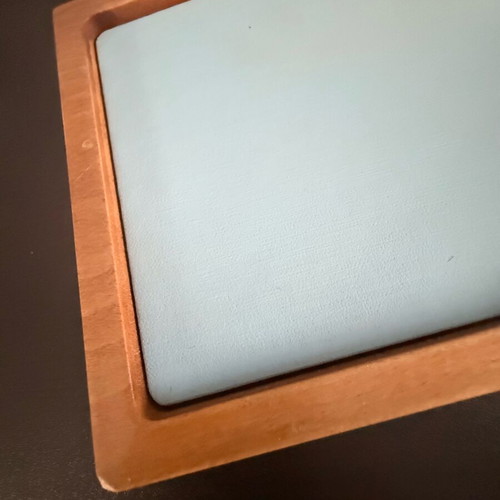 Jewelry display used, brown and sky blue color