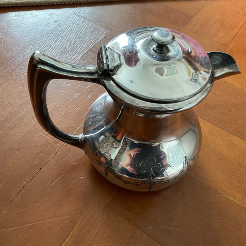 Vintage silver-plated teapot from England with EPNS mark, 14 cm high