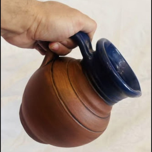 Cypriot Clay Jug used, handmade vintage 1980-90s
