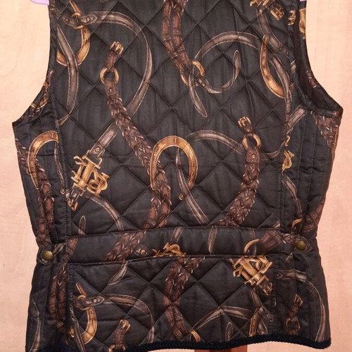 Ralph Lauren women's shirt-vest set like new, beige-brown
