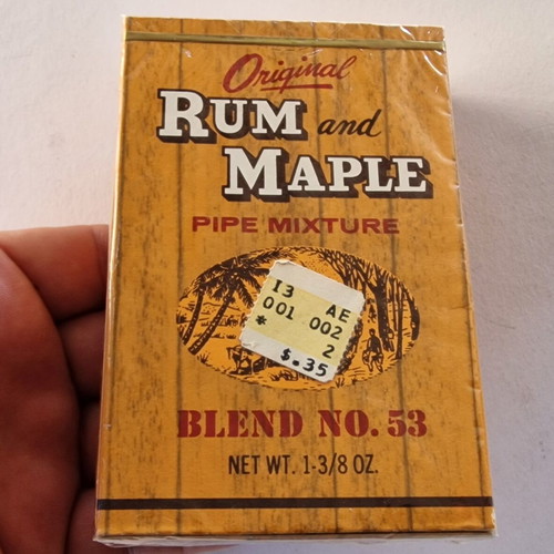 Rum and Maple Blend No. 53 pipe tobacco pack, vintage