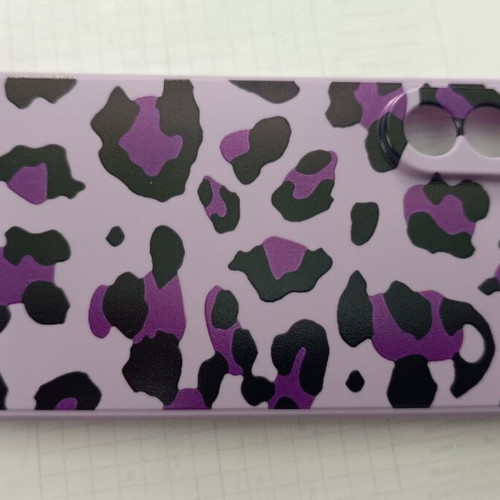 Samsung Galaxy A56 case new, purple with leopard pattern