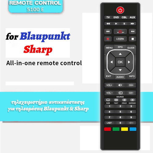 Replacement remote control for Blaupunkt and Sharp TVs new
