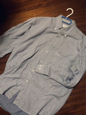 Valentino Uomo vintage shirt used, cotton, size L-XL, blue and gray