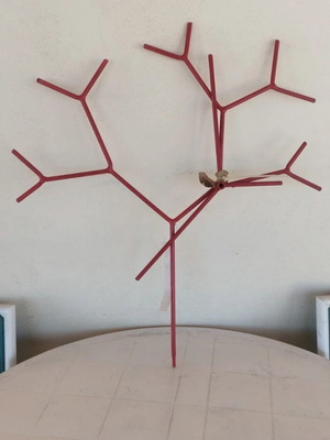 Vintage κόκκινη μεταλλική βάση κοσμημάτων IKEA καινούργια
