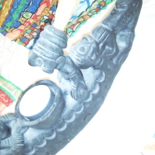 Ethnic Clay Candle Holder used from South America