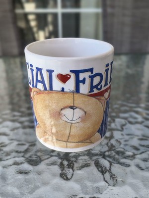 Forever Friends collectible mug used by Andrew Brownsword