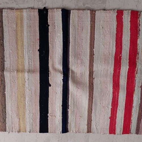 Cotton Loom Rag Rug new, 1970s runner