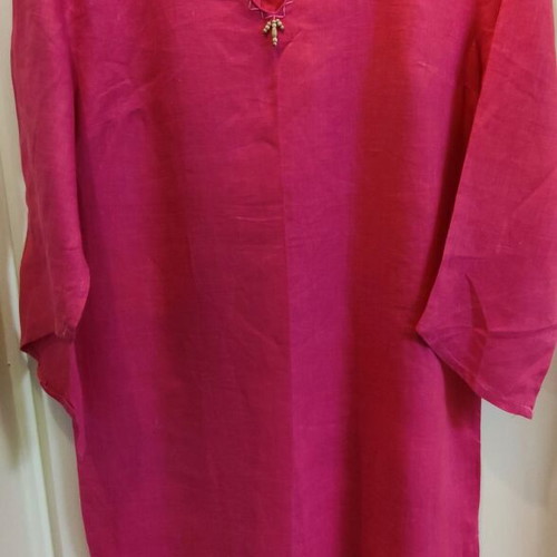 Figaro linen dress kaftan pink like new