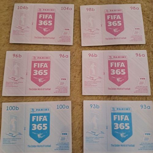 Valencia Panini collectible stickers set of 6 like new