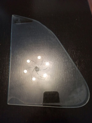 Beetle passenger window vent glass used, genuine 1965-1977