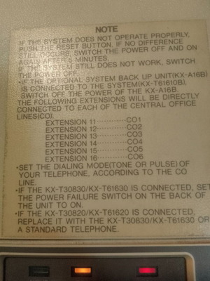 Panasonic electronic modular switching system 616 EASA phone
