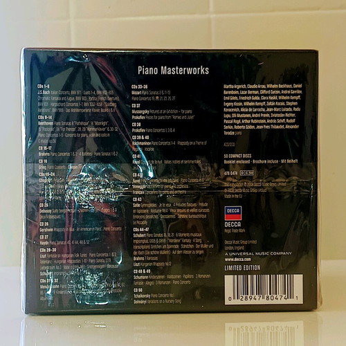 Piano Masterworks box set with 50 CDs new, classical