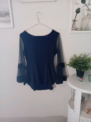 Evening blouse like new, dark blue, size M/L