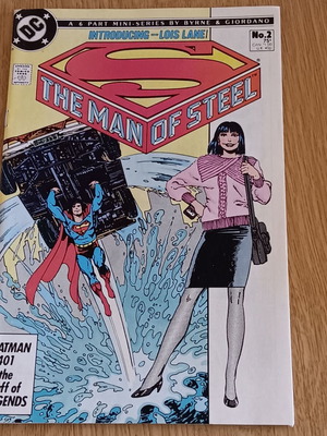 Man of Steel (1986) #2 comic like new, John Byrne art