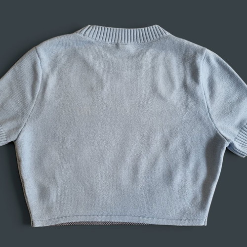 H&M Divided knitted crop top, blue