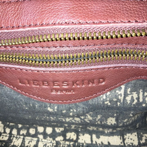 Liebeskind Leather Shoulder Bag like new with fringes burgundy-brown