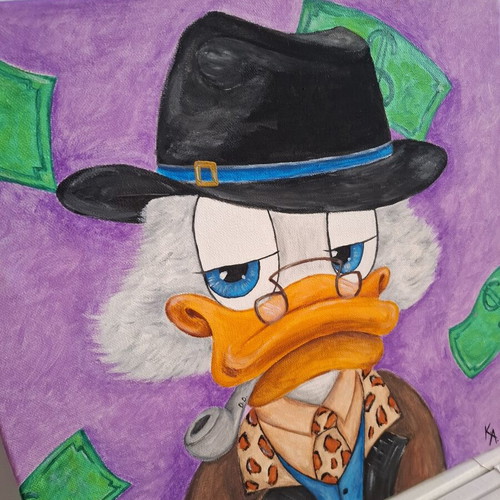 Boss Duck pop art painting acrylic on canvas new