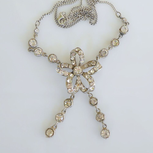 925 Silver Necklace used with cubic zirconia studs